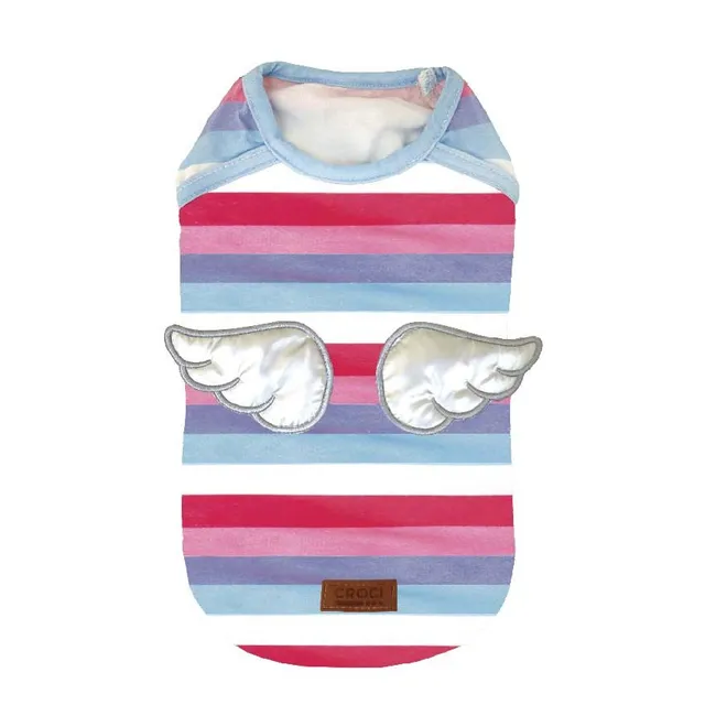croci-wings-t-shirt-chien-v-tement-rose-35-cm image 1