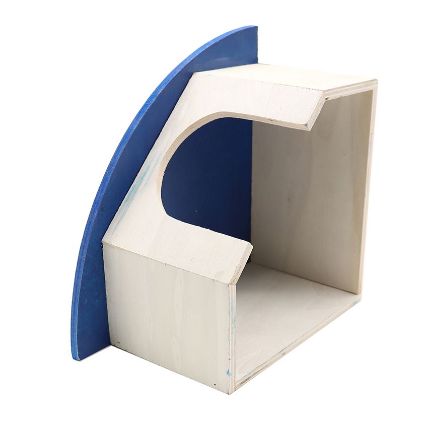 croci-wood-corner-house-maison-rongeur-bois-toit-bleu-29x13x21 image 3