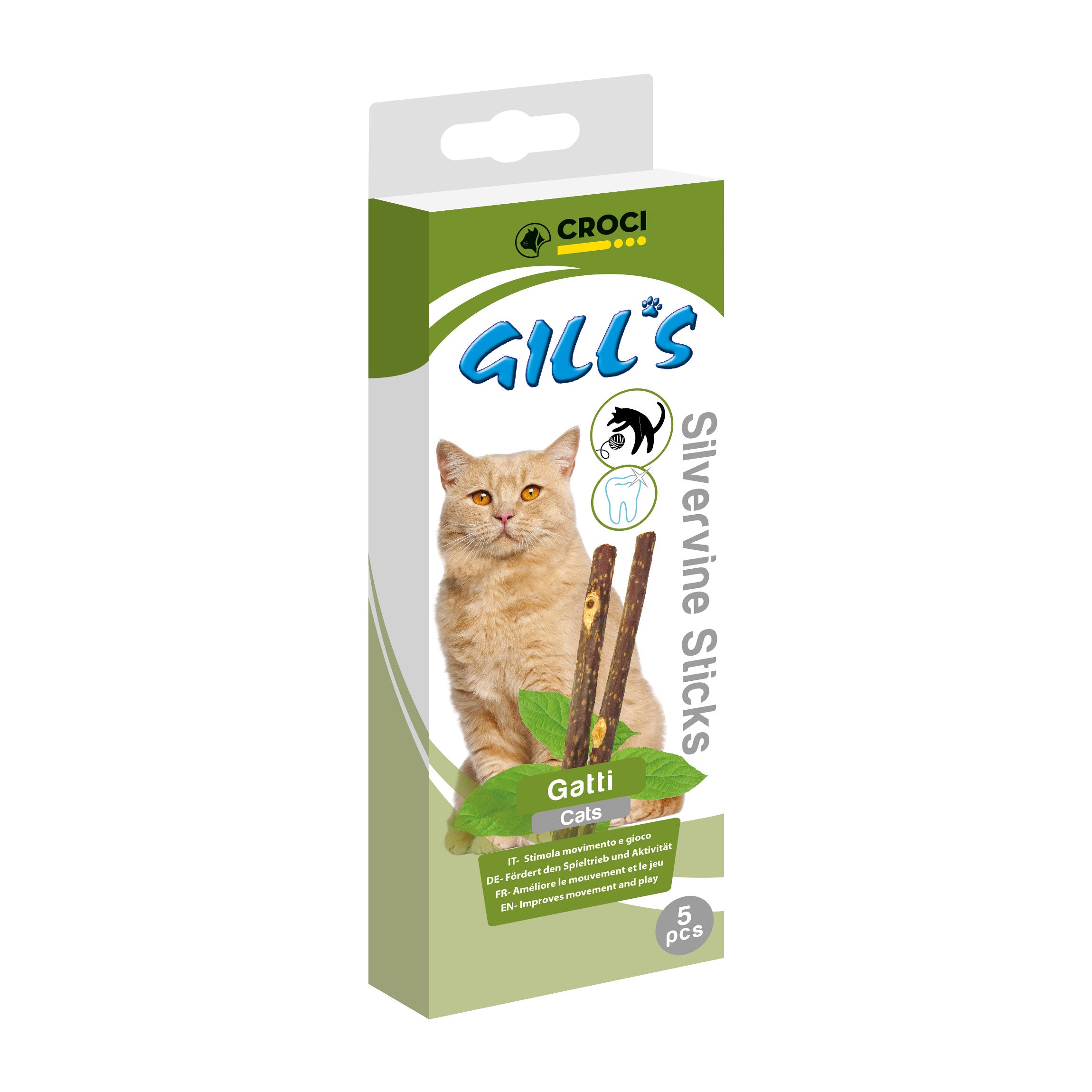 croci-gill-s-silvervine-b-tonnets-chat-matatabi-dents image 1