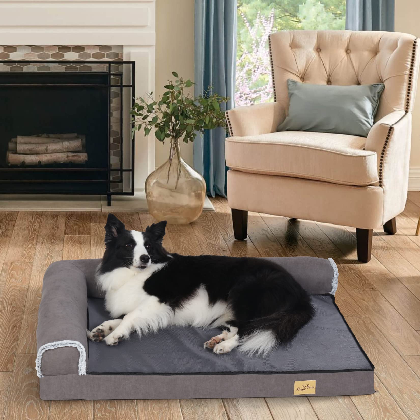 bingopaw-dog-bed-panier-chien-xxl-135x100x28cm-m-moire image 2