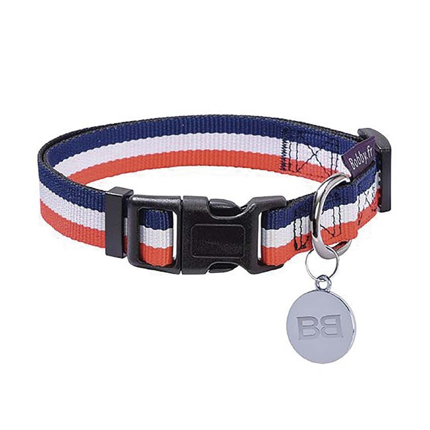 croci-bobby-mondial-collier-chien-nylon-tricolore-25-40-cm image 1