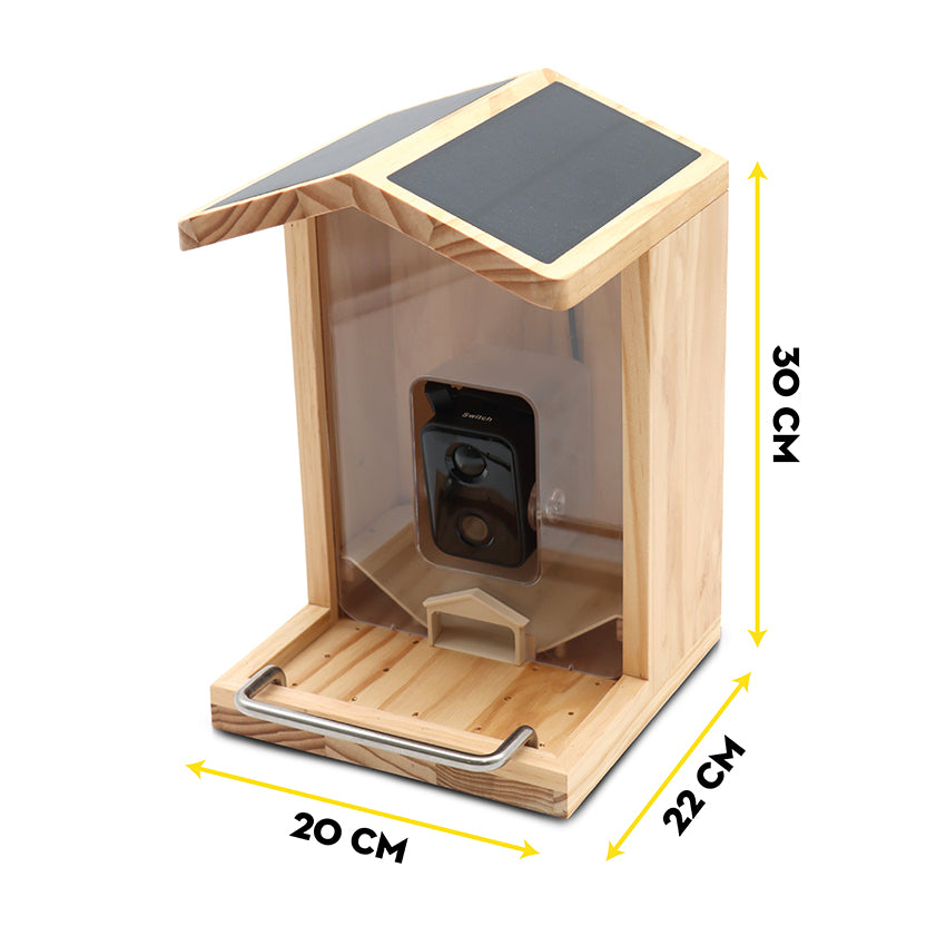 croci-smart-mangeoire-oiseaux-wifi-cam-ra-hd-bois-solaire image 2