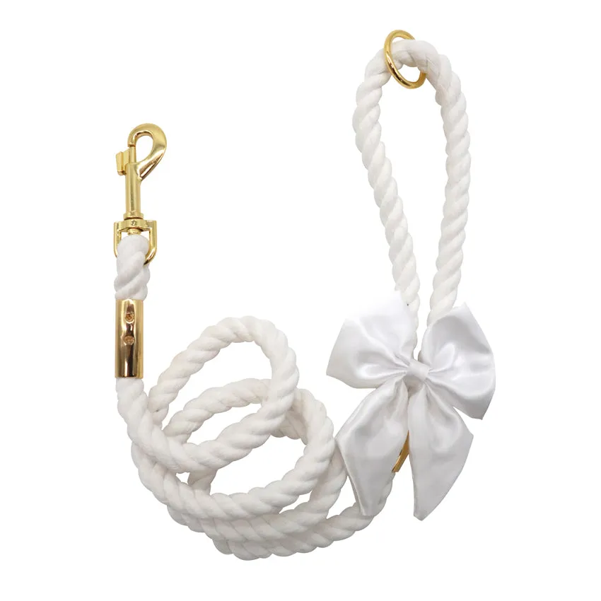 croci-ceremony-laisse-chien-blanche-tress-e-130-cm image 1