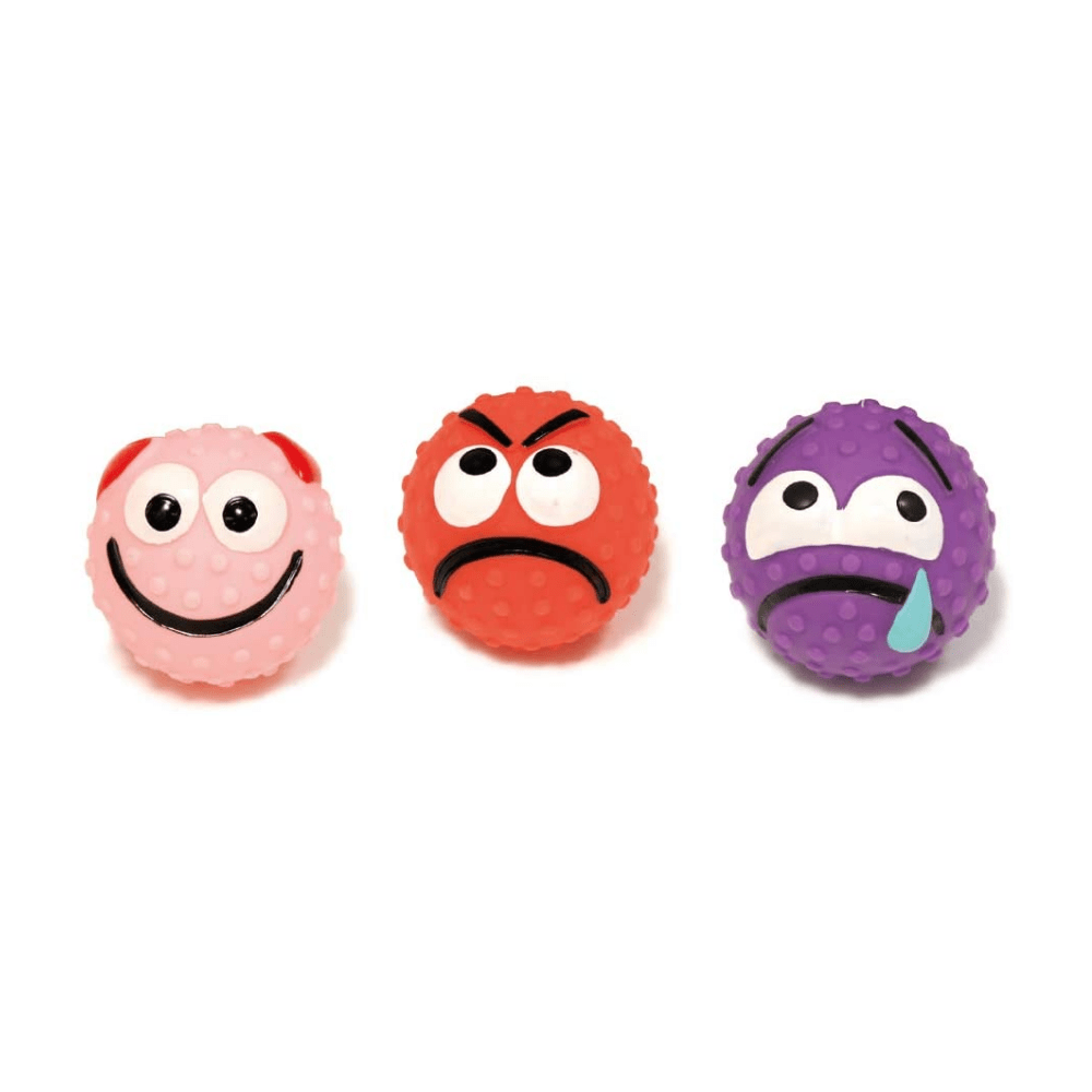 croci-dog-toys-vinyl-emoticon-ball-jouet-chien-6-5-cm-assorti image 1