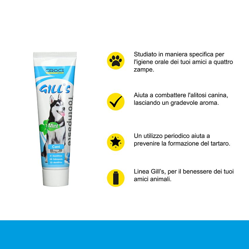 croci-gill-s-dentifrice-chien-menthe-100-g-anti-tartre image 2
