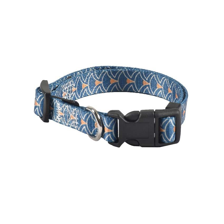 croci-bobby-geisha-collier-chien-nylon-bleu-25-40-cm image 4