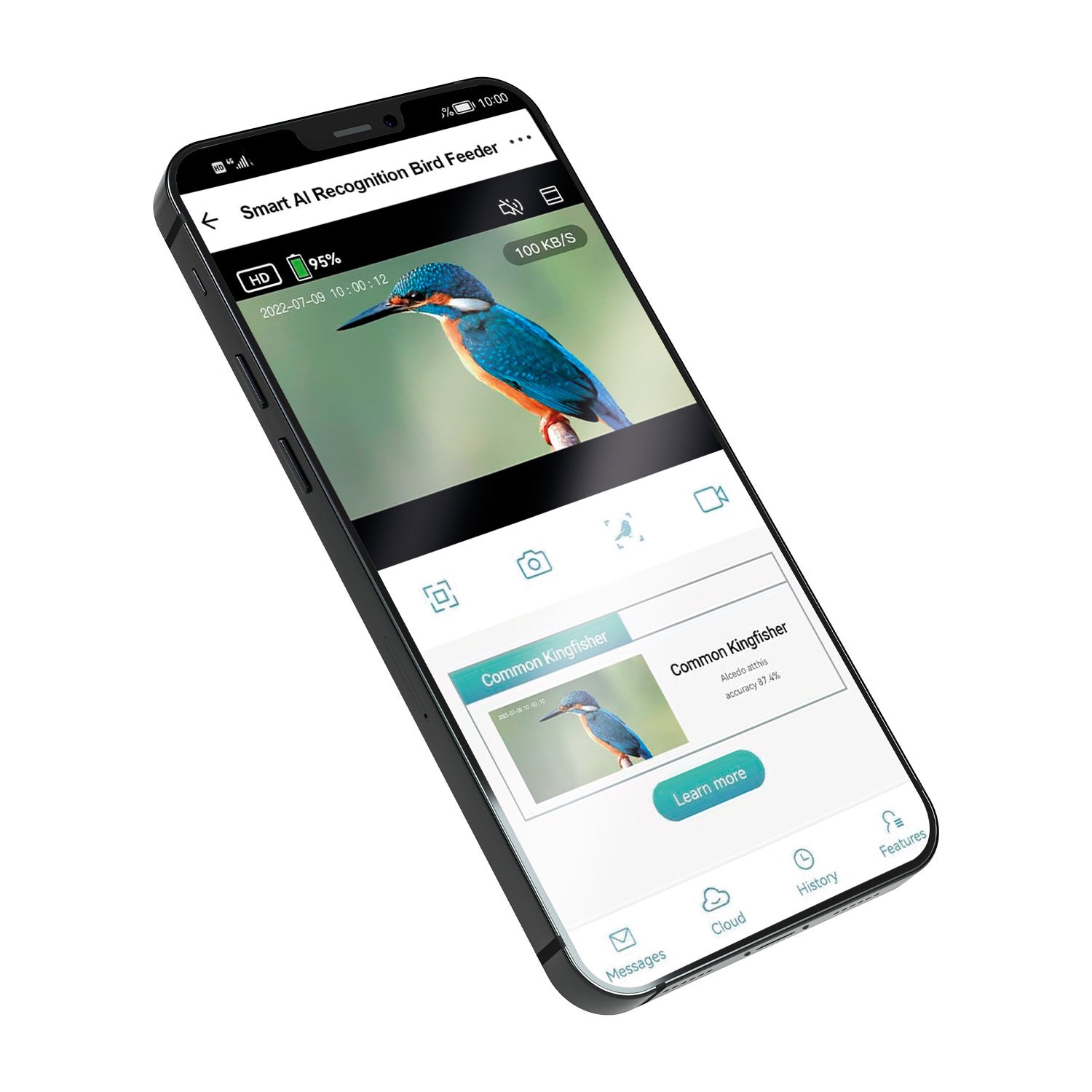 croci-smart-nichoir-oiseaux-wifi-cam-ra-hd-bois-20x20x33 image 4