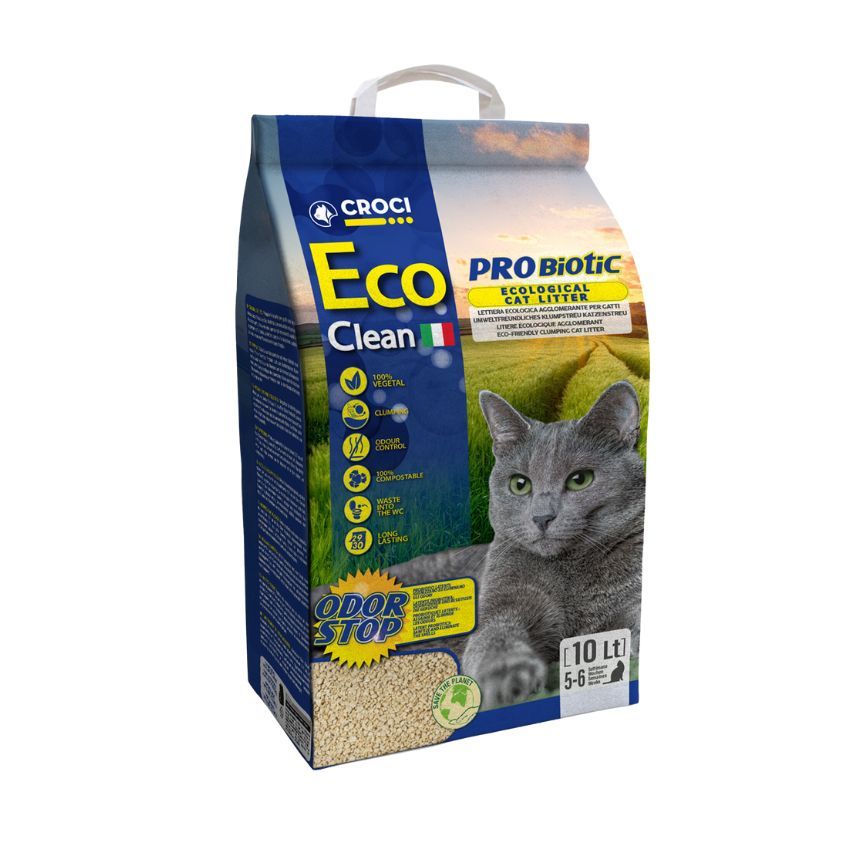 croci-eco-clean-liti-re-chat-v-g-tale-probiotique-10-l image 1