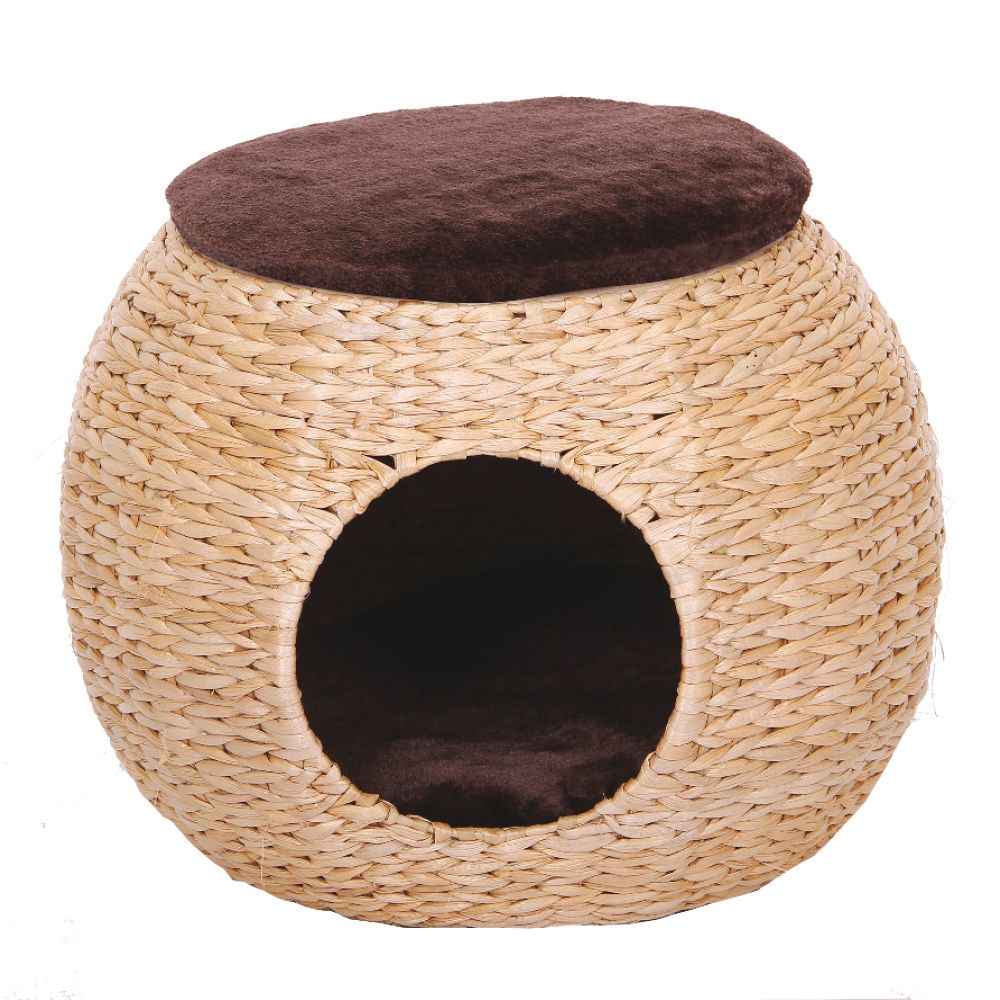 croci-natural-griffoir-chat-jacinthe-coussin-peluche image 1