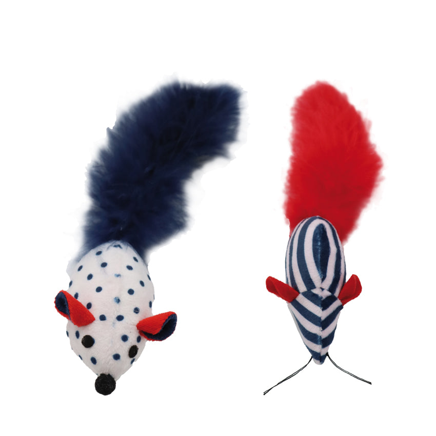 croci-sailor-mice-jouet-chat-herbe-chat-13-cm-x2 image 1