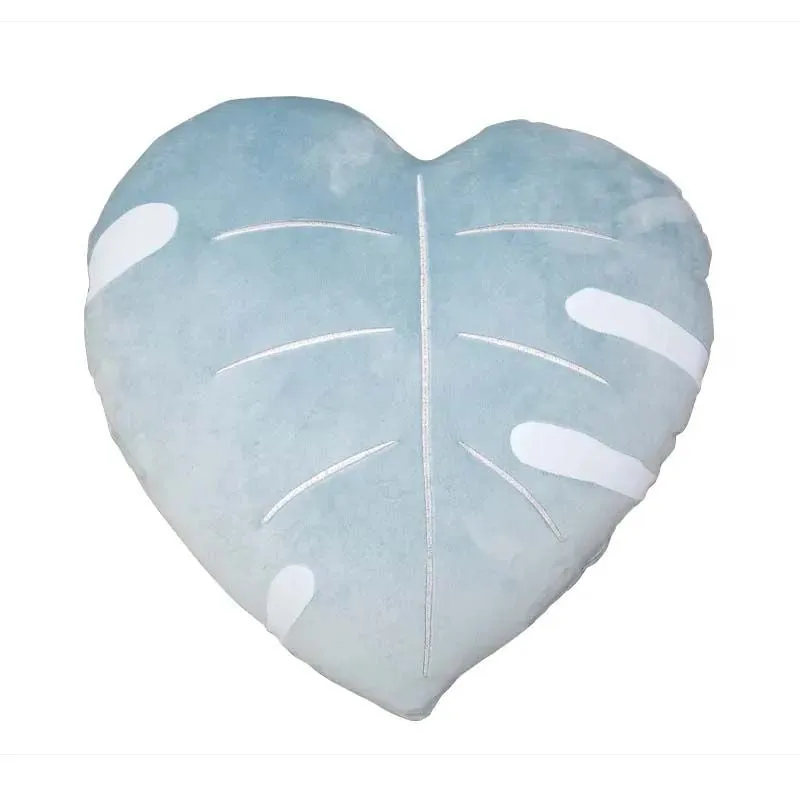 croci-taro-coussin-chien-feuille-50-cm-bleu-clair image 1