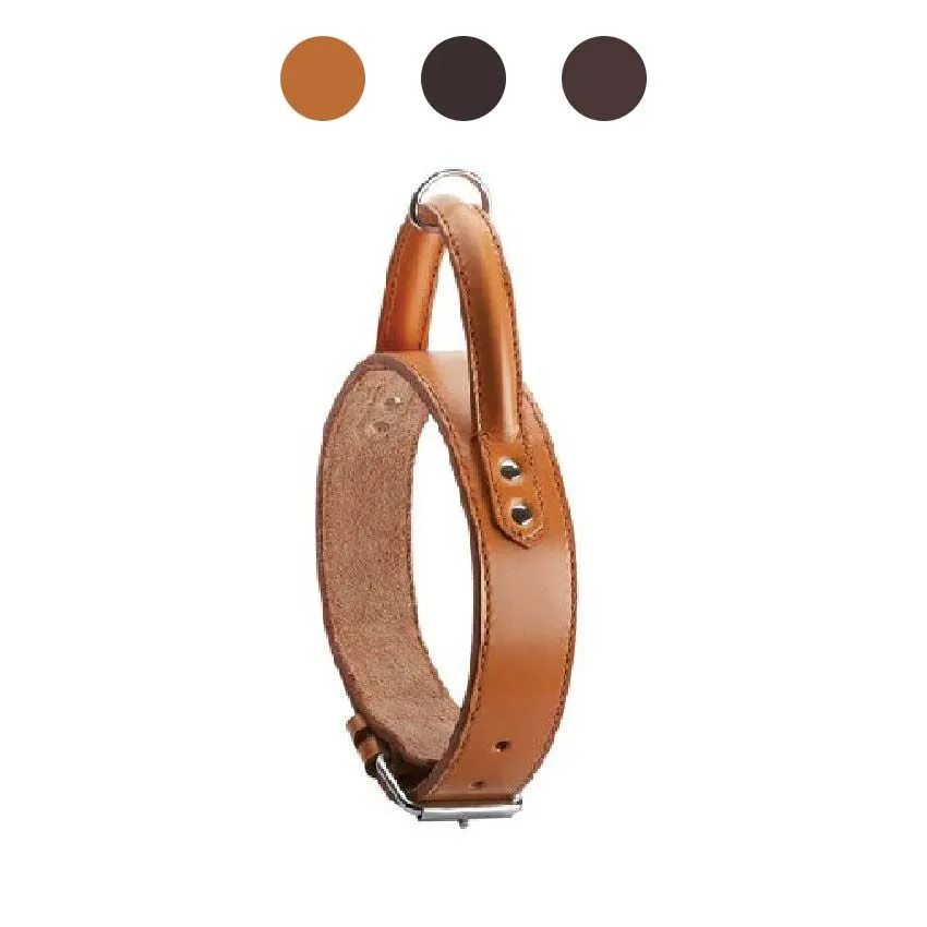 croci-bobby-bombee-collier-chien-cuir-marron-88-cm image 1