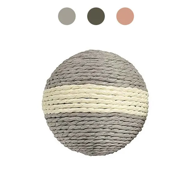 croci-bobby-balle-chat-corde-papier-grise-10-cm image 1