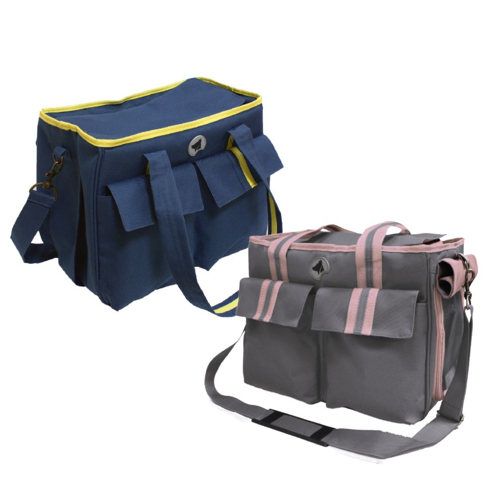 croci-isabella-sac-transport-chien-chat-nylon-bleu-38-cm image 1