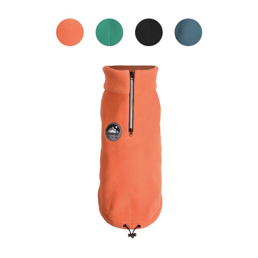 croci-sportsnow-pull-polaire-chien-orange-m-36-cm-zip image 5