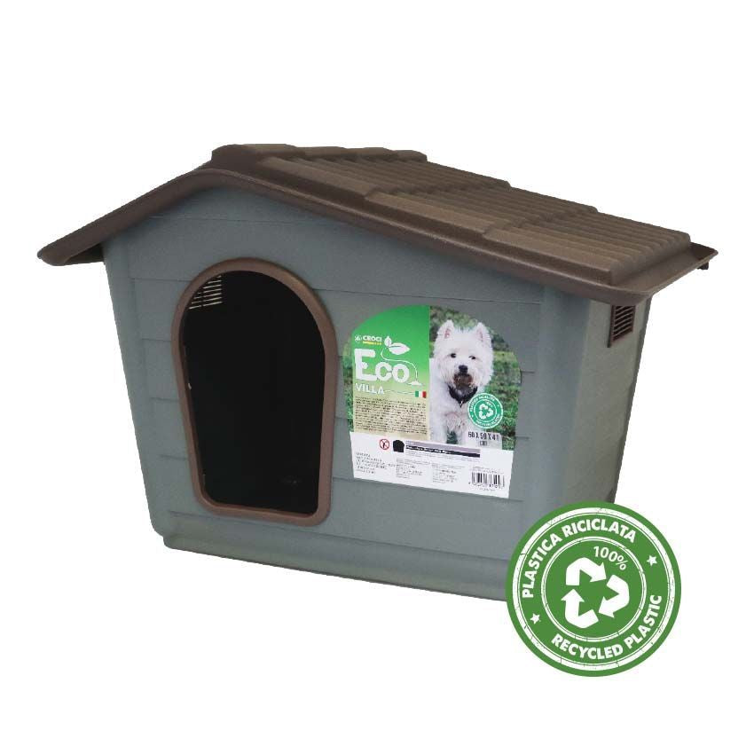 croci-niche-chien-plastique-recycl-gris-99x70x75-cm image 3
