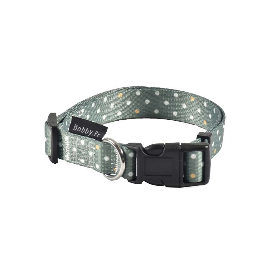 croci-bobby-pretty-collier-chien-nylon-pois-bleu image 4