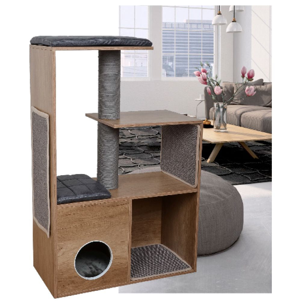 croci-ethica-levels-arbre-chat-griffoir-bois-niche image 2