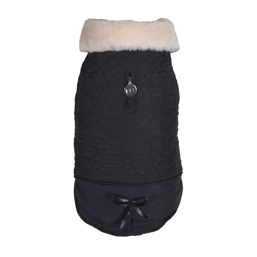croci-dog-clothing-manteau-matelass-chien-col-fourrure-s-28-cm image 1