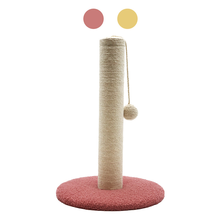 croci-pastel-griffoir-chat-sisal-balle-rose-42-cm image 1