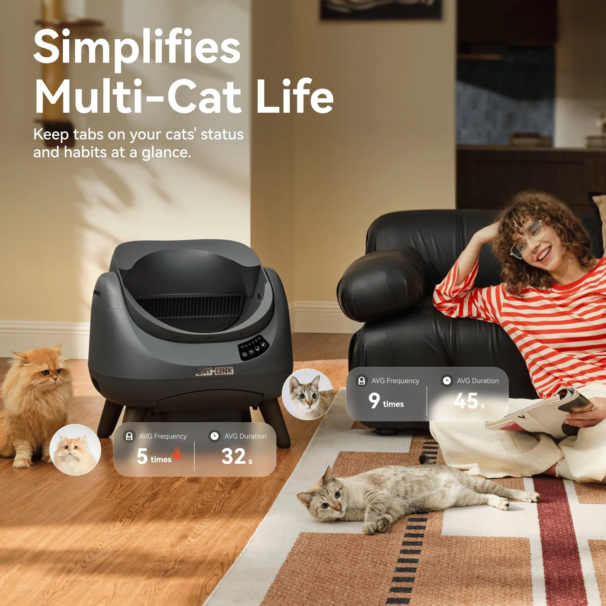 catlink-self-cleaning-litter-box-scooper-open-x-gris-fonc image 4