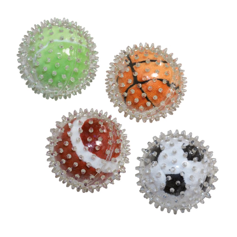 croci-plurisport-balle-jouet-chien-tpr-peluche-assortie image 1