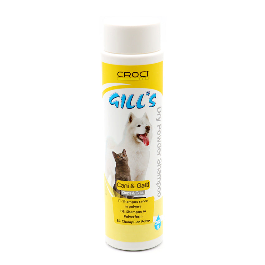 croci-gill-s-shampooing-sec-poudre-chien-chat-200-ml-v-g-tal image 1